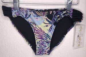Tinibikini Swimwear Women’s Size M Multicolor Tropical Print Bikini Bottoms